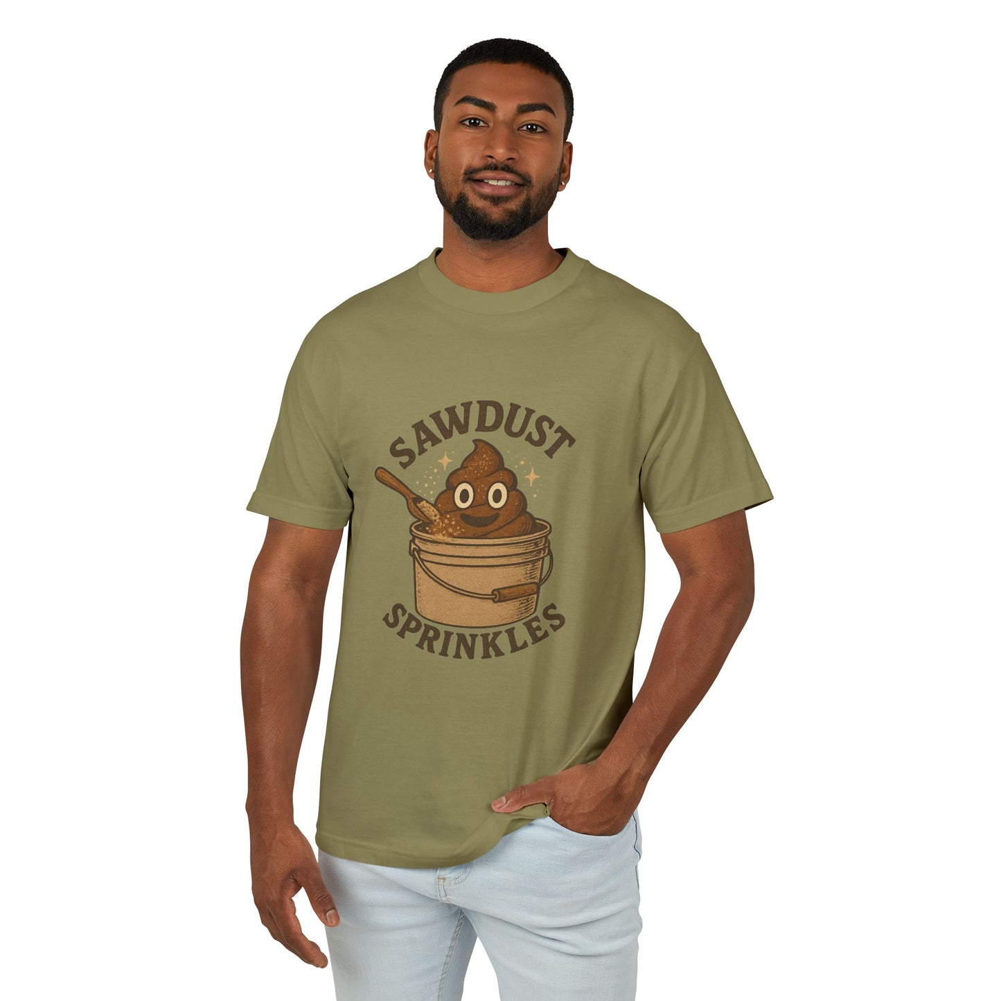 Sawdust Sprinkles Composting Toilet Unisex Tee