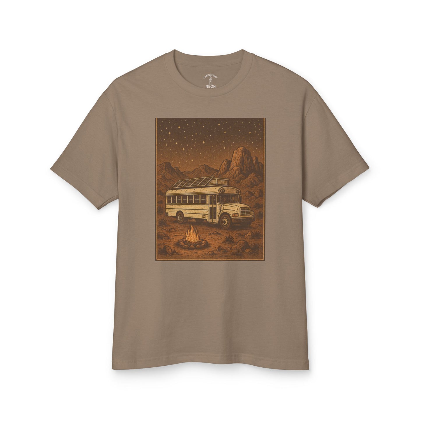 T-Shirt Skoolie Desert Star-Studded Night Sky Unisex Tee