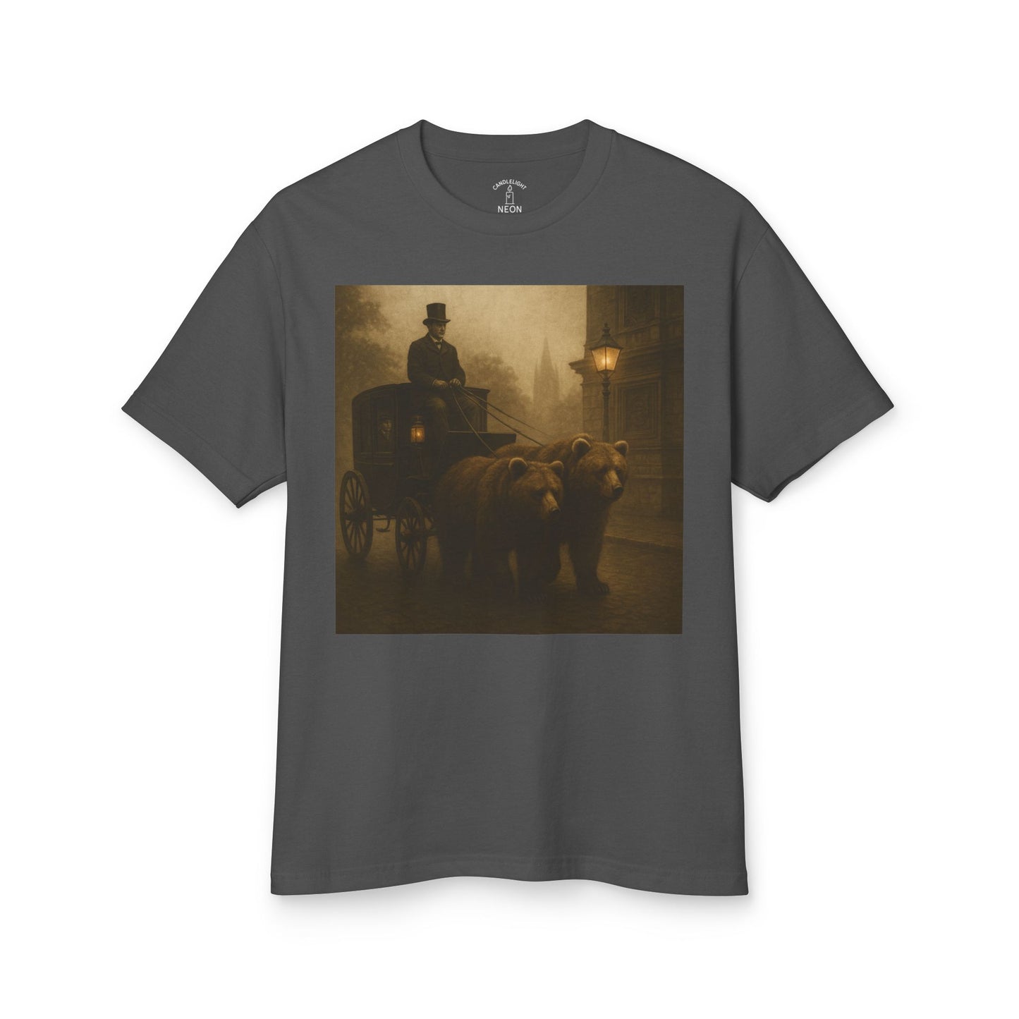 Bear Drawn Carriage Surreal Alternate Universe Unisex Tee