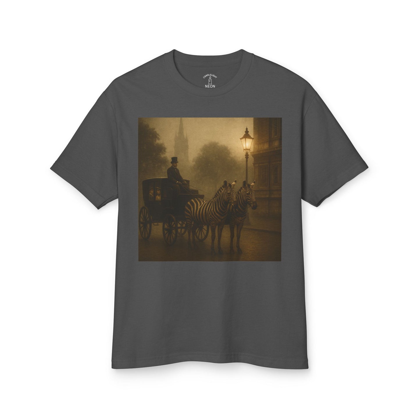 Zebra Drawn Carriage Surreal Alternate Universe Unisex Tee