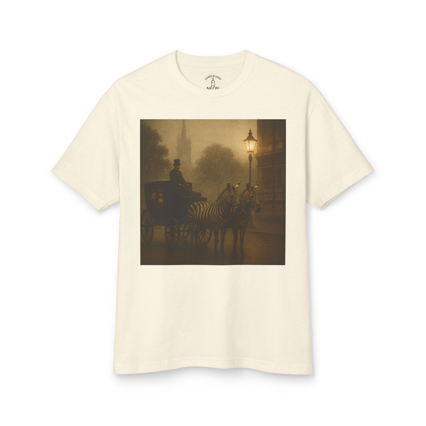 Zebra Drawn Carriage Surreal Alternate Universe Unisex Tee