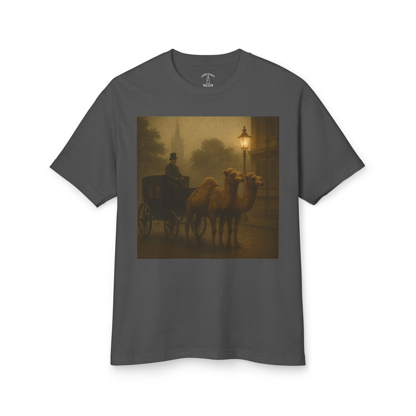 Camel Drawn Carriage Surreal Alternate Universe Unisex Tee