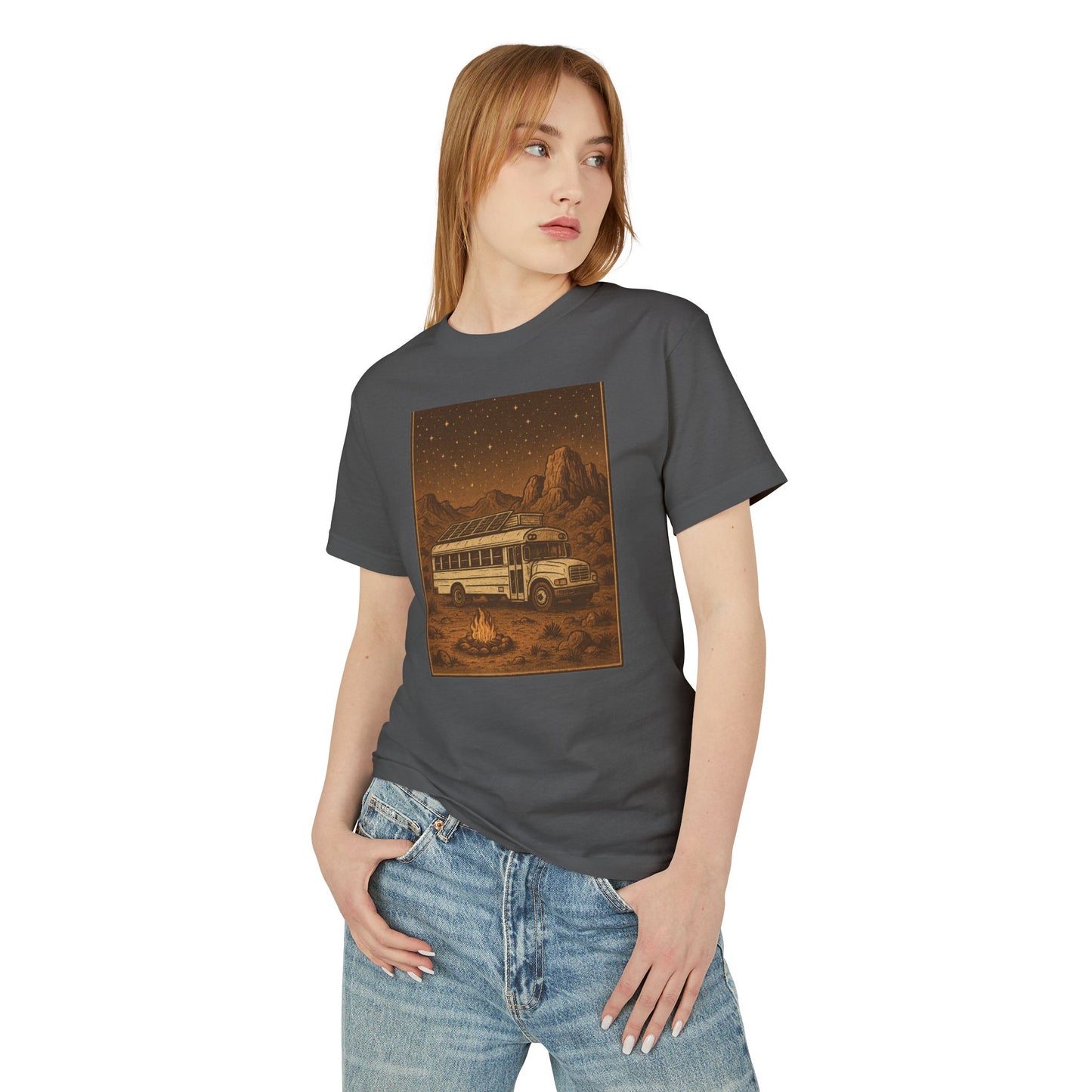 T-Shirt Skoolie Desert Star-Studded Night Sky Unisex Tee