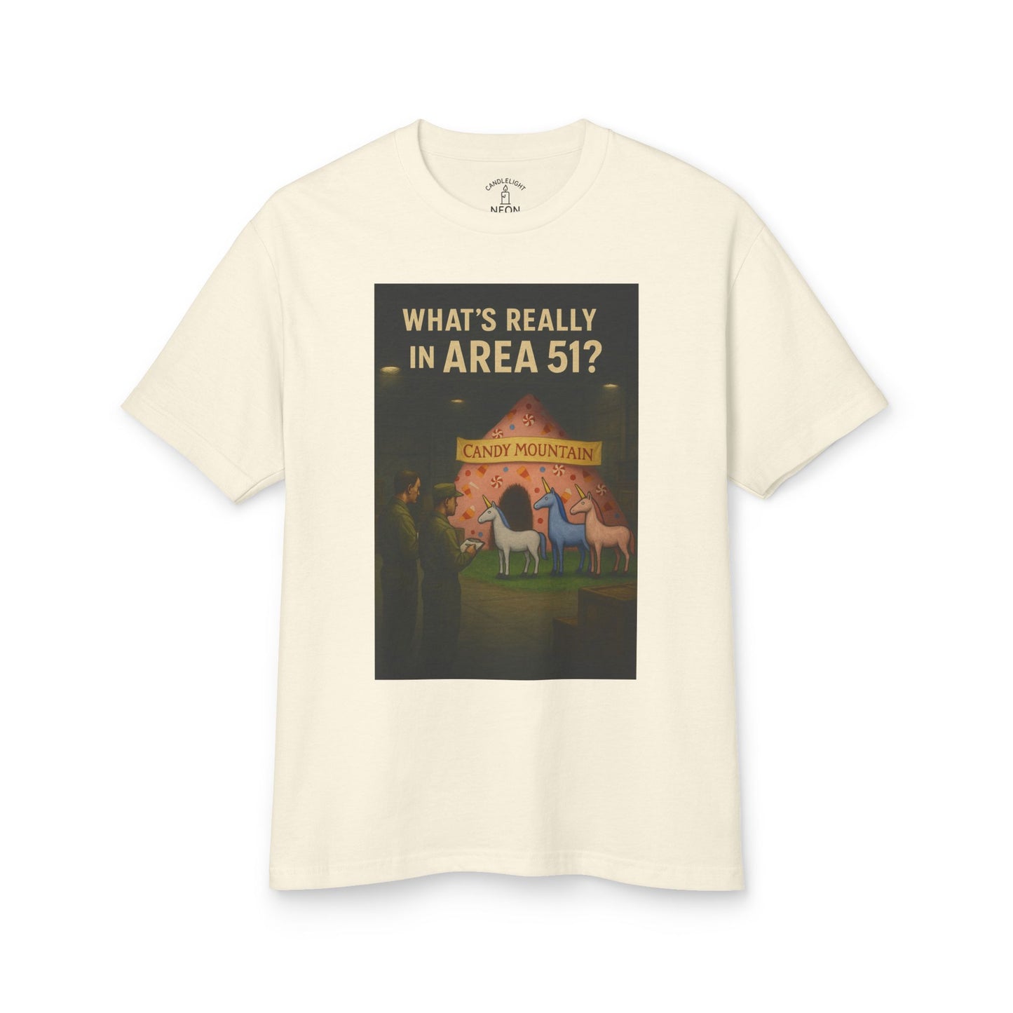 What's Really In Area 51? Candy Mountain - Forgotten Treasures Unisex Tee