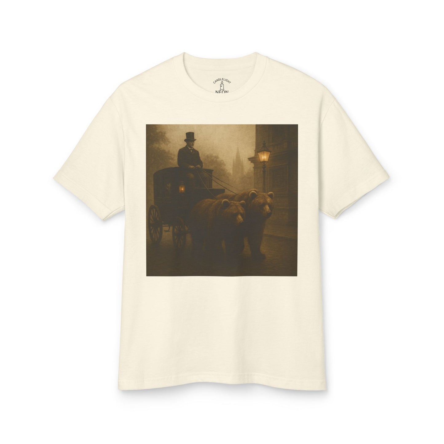 Bear Drawn Carriage Surreal Alternate Universe Unisex Tee