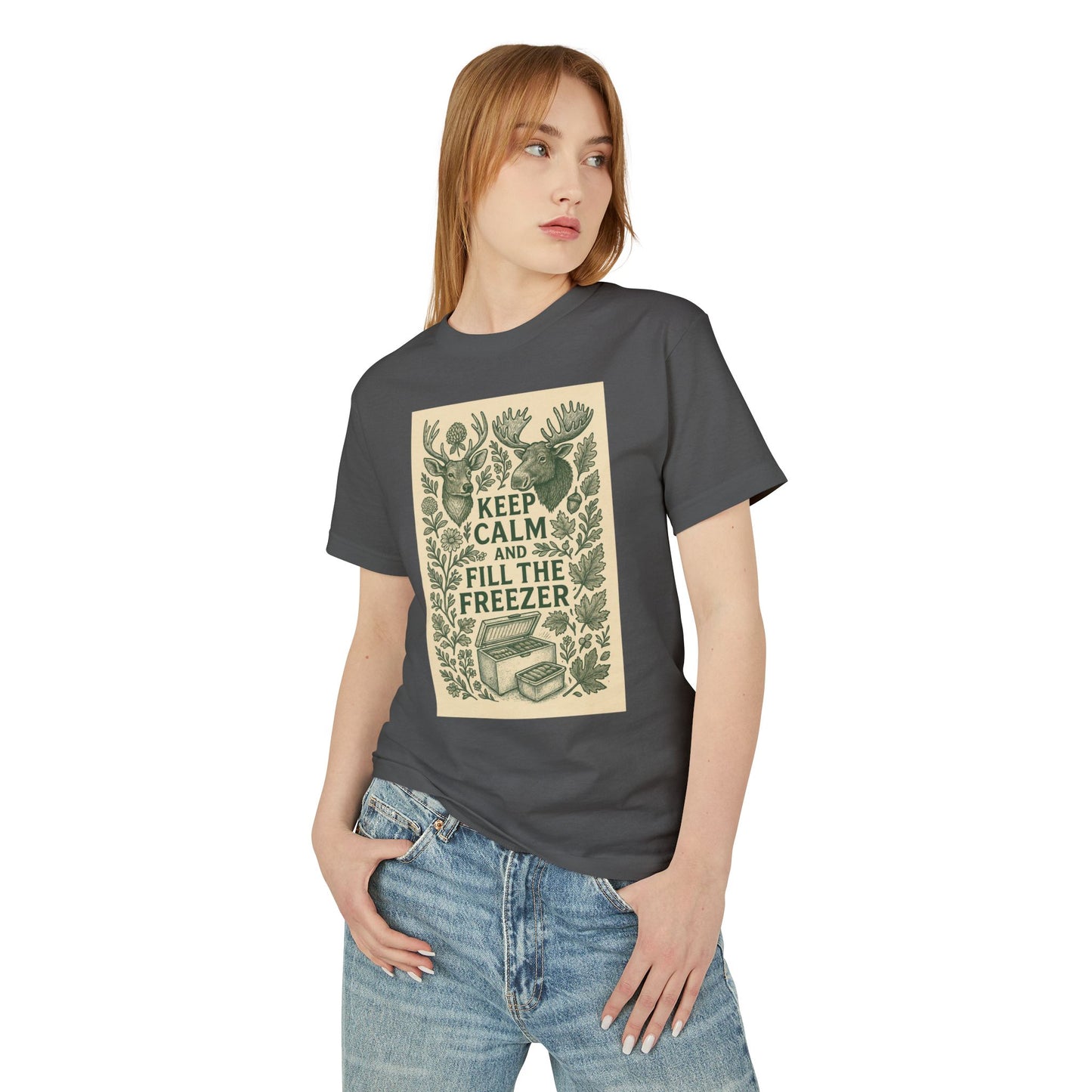Keep Calm and Fill the Freezer Hunting Unisex Tee