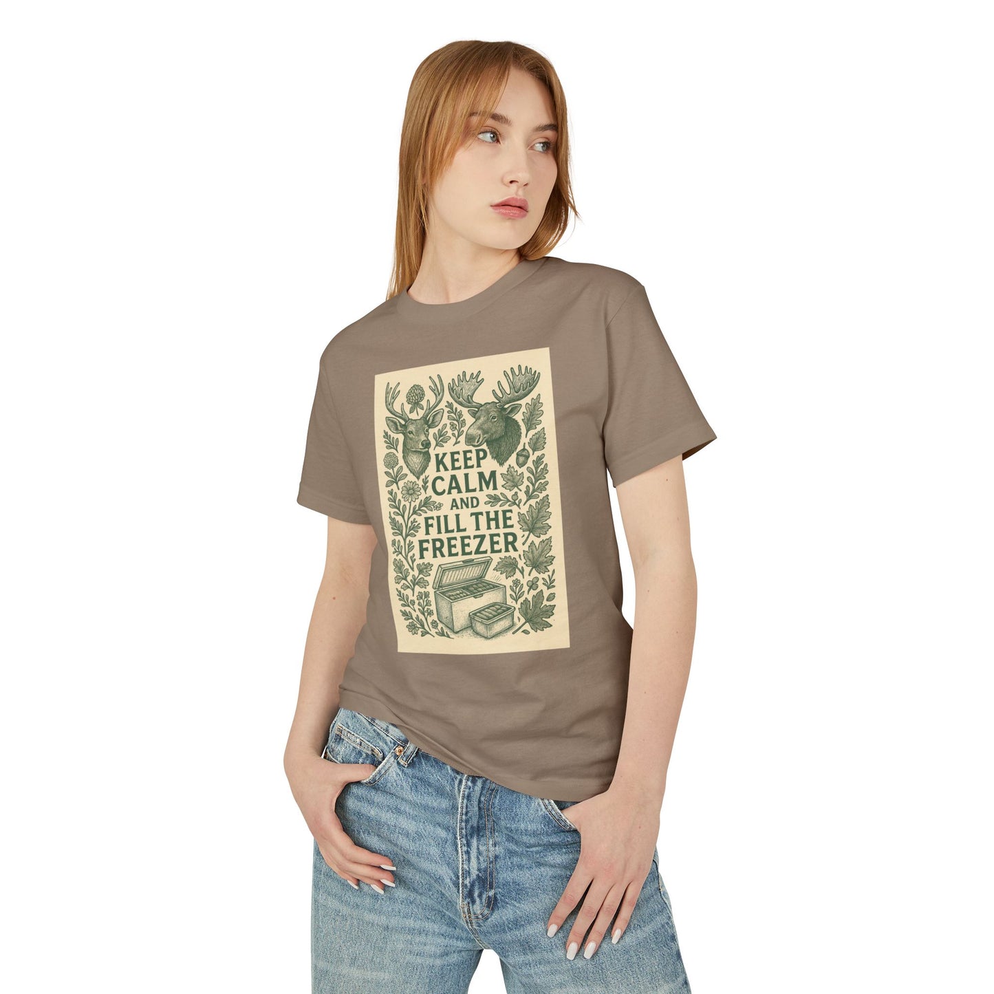 Keep Calm and Fill the Freezer Hunting Unisex Tee