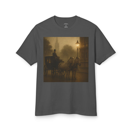Zebra Drawn Carriage Surreal Alternate Universe Unisex Tee