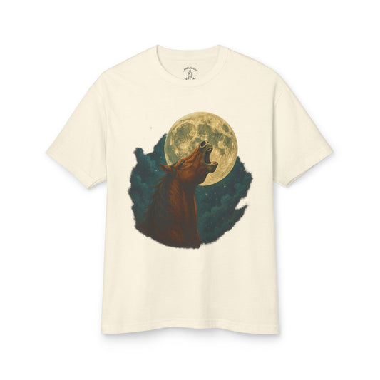 Neighing at the Moon Surreal Alternate Universe Unisex Tee