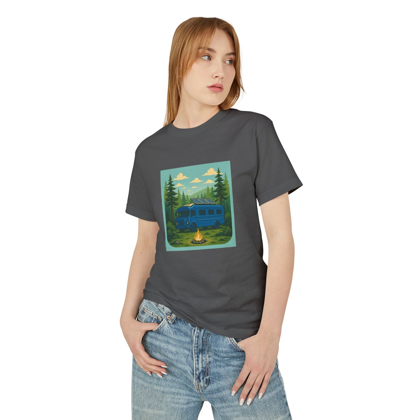 Big Blue Skoolie Forest Unisex Tee