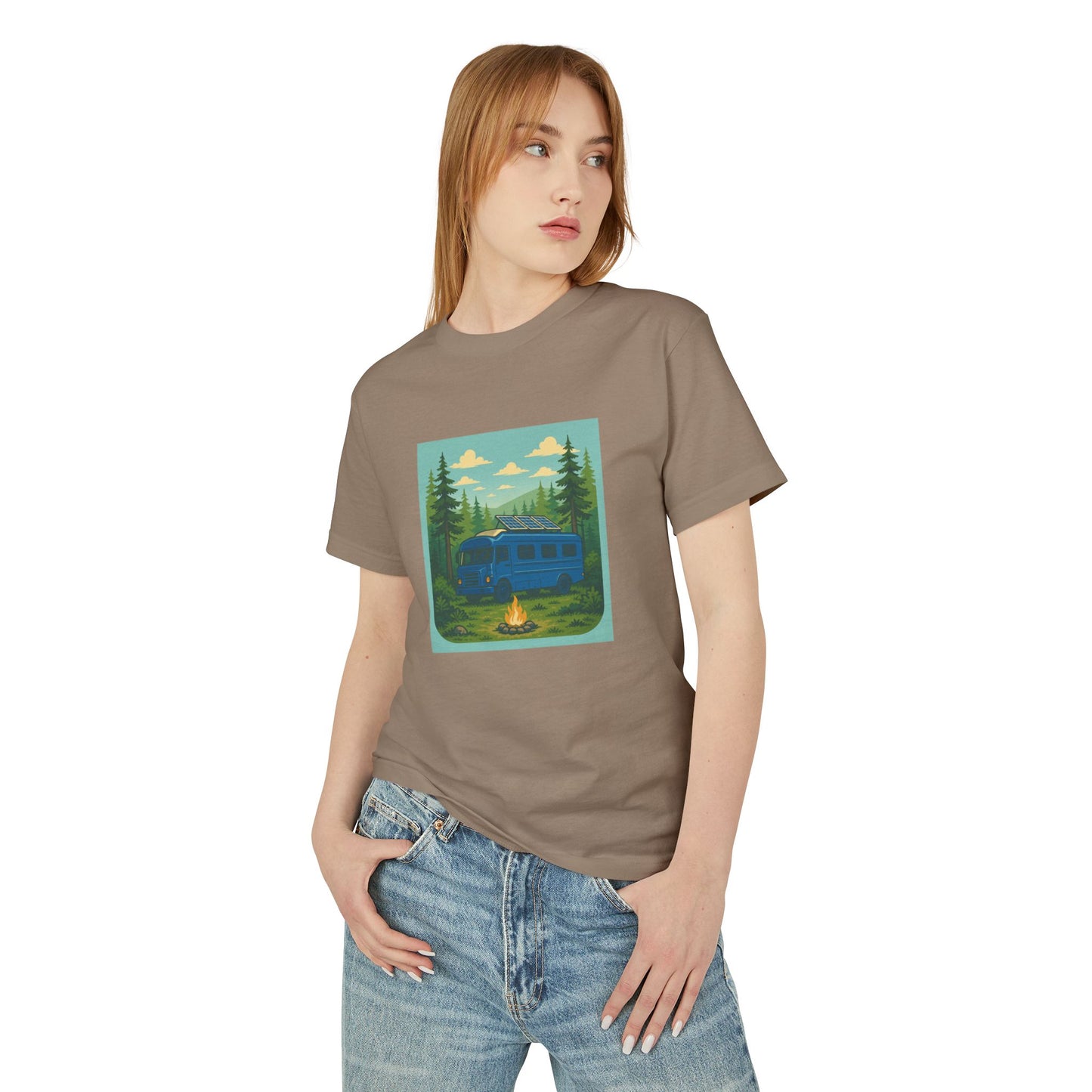 Big Blue Skoolie Forest Unisex Tee