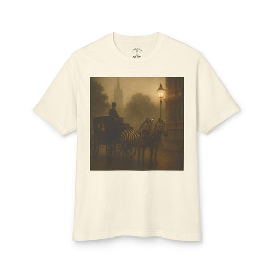 Zebra Drawn Carriage Surreal Alternate Universe Unisex Tee