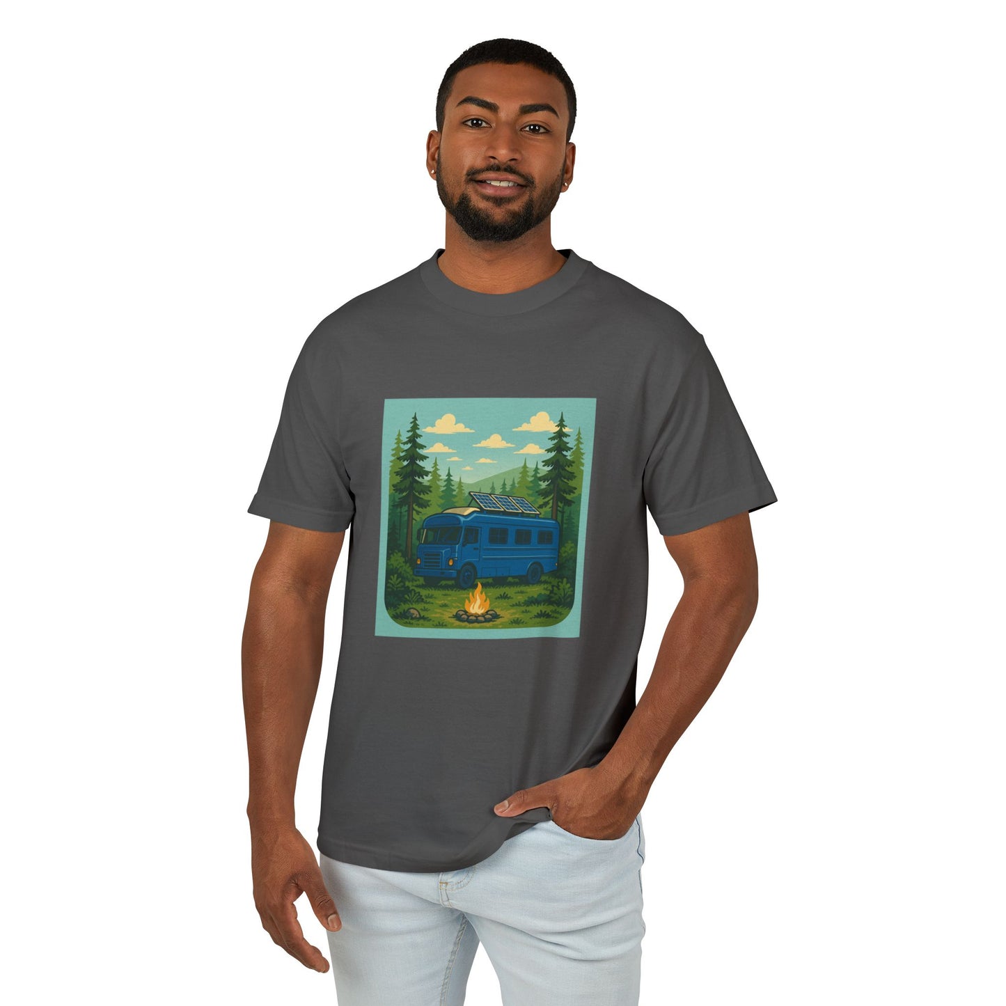 Big Blue Skoolie Forest Unisex Tee
