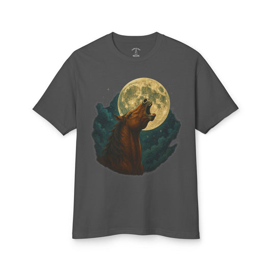 Neighing at the Moon Surreal Alternate Universe Unisex Tee