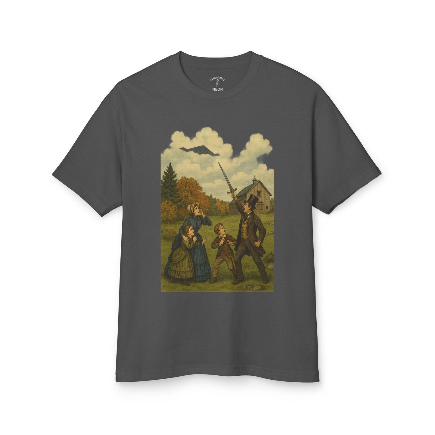 Old Fashioned Courage - Victorian B-2 Stealth Bomber Unisex Tee
